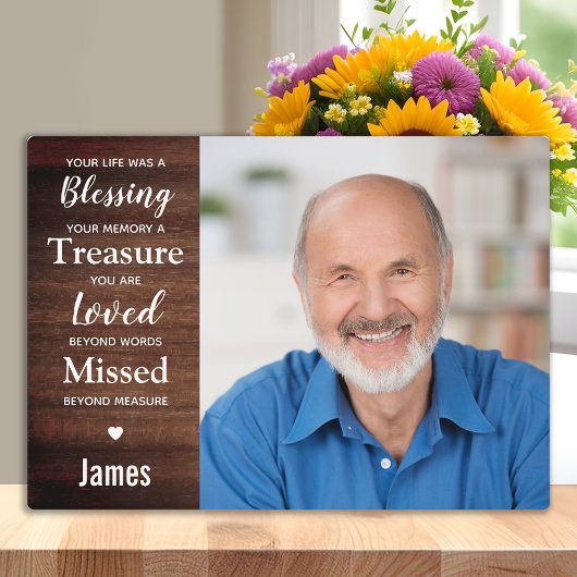 Persoonlijke Herdenkingsgeschenk Foto Fotoplaat