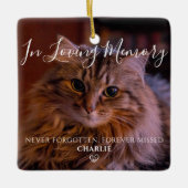 Persoonlijke Herdenkingsherinnering Huisdier Kat F Keramisch Ornament (Voorkant)
