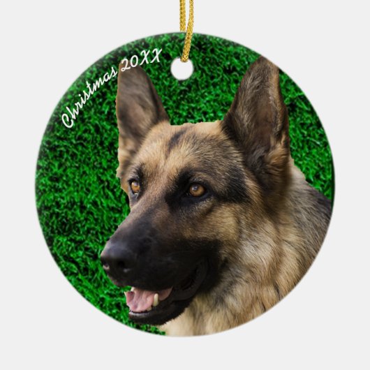 Persoonlijke Herdenkingsornament met Foto van Huis Keramisch Ornament (Voorkant)
