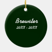 Persoonlijke Herdenkingsornament met Foto van Huis Keramisch Ornament (Achterkant)