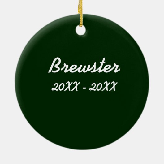 Persoonlijke Herdenkingsornament met Foto van Huis Keramisch Ornament (Achterkant)