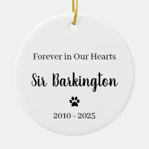 Persoonlijke Herdenkingsornament voor Huisdieren Keramisch Ornament