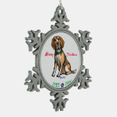 Persoonlijke herdenkingsornament voor huisdieren - tin sneeuwvlok ornament (Links)