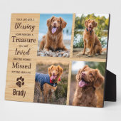 Persoonlijke herdenkingsplek met foto collage voor fotoplaat (Zijkant)