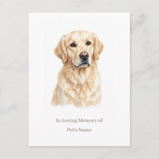 Persoonlijke herdenkingspostkaart voor honden met briefkaart