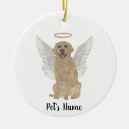 Persoonlijke Herdenkingsteken voor Gouden Retrieve Keramisch Ornament