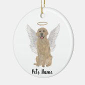 Persoonlijke Herdenkingsteken voor Gouden Retrieve Keramisch Ornament (Links)