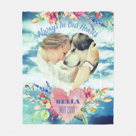 Persoonlijke herdenkingsviering leven fleece deken (Voorkant)