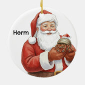 Persoonlijke heremietkreeft met Sinterklaas Keramisch Ornament (Achterkant)
