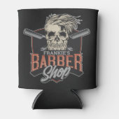 Persoonlijke herenkapper Hipster Schedel en Scheer Blikjeskoeler (Voorkant)
