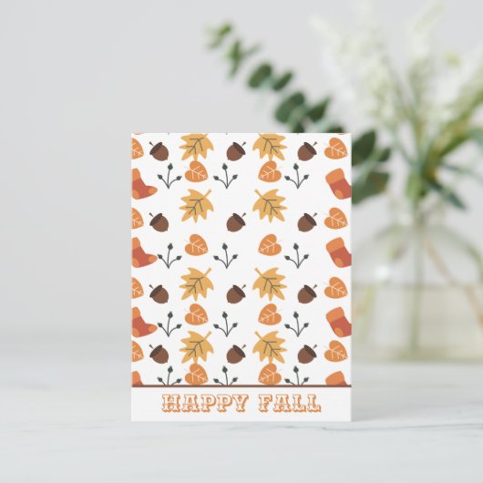 Persoonlijke Herfst Ansichtkaart Briefkaart (Staand voorkant)