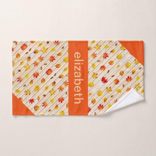 Persoonlijke herfst bladeren handdoek (Handdoek)