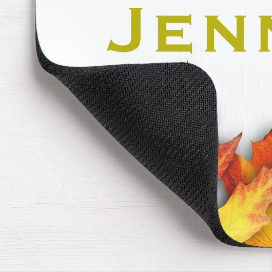 Persoonlijke herfst-bladeren muismat (Hoek)