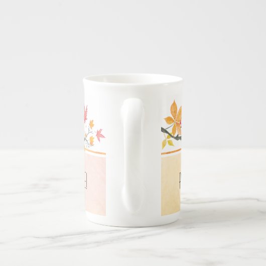 Persoonlijke herfst Bone China Mok (Achterkant)