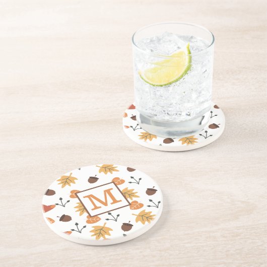 Persoonlijke Herfst Coaster Zandsteen Onderzetter (Zijkant)