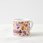Persoonlijke Herfst – Herfstbladeren & Eikels Naam Espresso Kop (Voorkant rechts)
