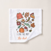 Persoonlijke Herfst in de herfst van de I-liefde l Bad Handdoek (Wasdoekje)
