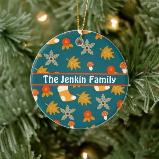 Persoonlijke Herfst Keramisch Ornament (Boom)