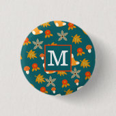 Persoonlijke Herfst Knop Ronde Button 3,2 Cm (Voorkant)
