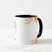 Persoonlijke herfst monogrammok - Aangepaste naam Mok (Voorkant rechts)