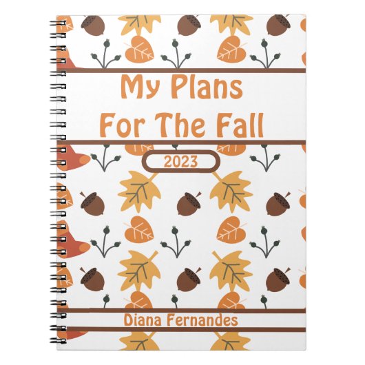 Persoonlijke Herfst Notitieboek (Voorkant)