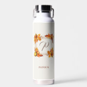 Persoonlijke herfst oogst monogram waterfles (Voorkant)