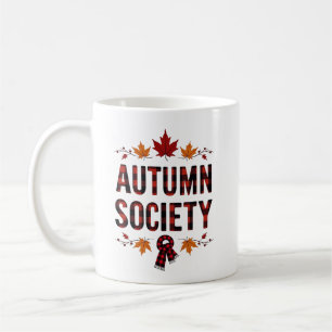 Persoonlijke Herfst Plaid Lettering Koffiemok