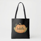 Persoonlijke Herfst Pumpkin Tote Bag (Voorkant)