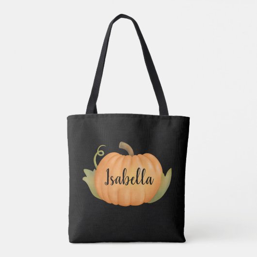Persoonlijke Herfst Pumpkin Tote Bag (Achterkant)