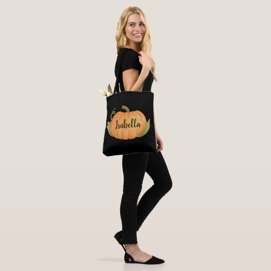Persoonlijke Herfst Pumpkin Tote Bag (Op model)