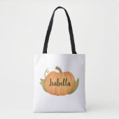 Persoonlijke Herfst Pumpkin Tote Bag (Voorkant)