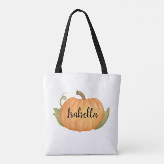 Persoonlijke Herfst Pumpkin Tote Bag (Achterkant)