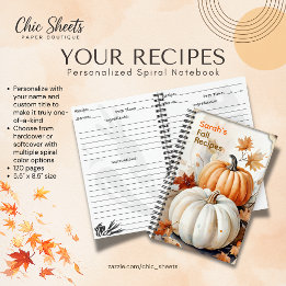 Persoonlijke Herfst Recepten Spiraal Notebook Notitieboek