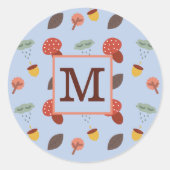 Persoonlijke Herfst Ronde Sticker (Voorkant)