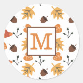 Persoonlijke Herfst Ronde Sticker (Voorkant)