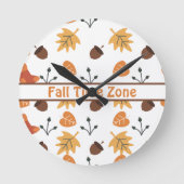 Persoonlijke Herfst Ronde Wandklok (Voorkant)