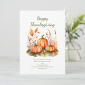 Persoonlijke herfst Thanksgiving Day kaart  (Staand voorkant)
