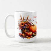 Persoonlijke Herfst Viering Keramische Mok (Links)