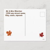 Persoonlijke herfst-welkomstkaarten, vintage vrach feestdagenkaart (Achterkant)