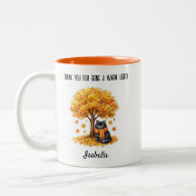 Persoonlijke herfst zwarte kat valentijns thank yo