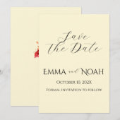 Persoonlijke Herfstbloesem Save the Date Kaart (Voorkant / Achterkant)