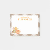 Persoonlijke herfstpompoenen kinderlunch post-it® notes (Voorkant)