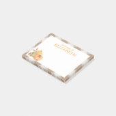 Persoonlijke herfstpompoenen kinderlunch post-it® notes (Schuin)