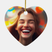 Persoonlijke herfstversiering keramisch ornament (Achterkant)