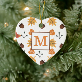 Persoonlijke herfstversiering keramisch ornament