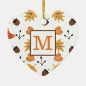 Persoonlijke herfstversiering keramisch ornament (Voorkant)