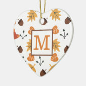 Persoonlijke herfstversiering keramisch ornament (Links)