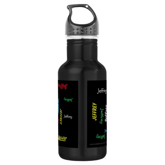 Persoonlijke, herhaalde naam waterfles  (Achterkant)