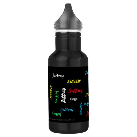 Persoonlijke, herhaalde naam waterfles (Links)