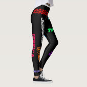 Persoonlijke herhaalde naamletters Leggings zwart (Rechts)
